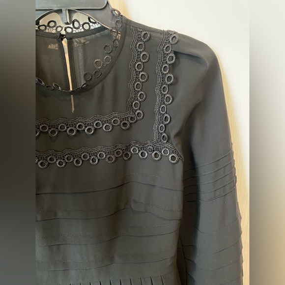 Ted Baker Black Lace Trimmed Arrebel Dress - Picture 4 of 8